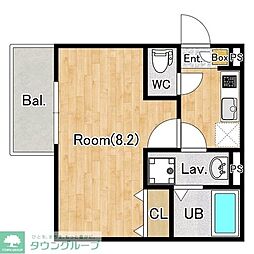 ジーメゾン青梅末広 1Kの間取図画像