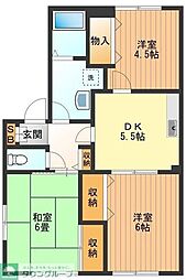 ディアス小川 3DKの間取図画像