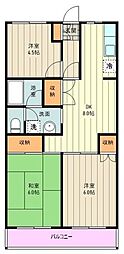 ドルチェ市川 3DKの間取図画像