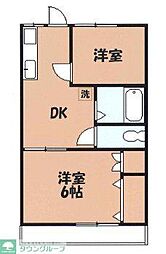 コーポ西平 2DKの間取図画像