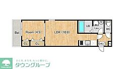 ジーメゾン羽村羽加美 1LDKの間取図画像