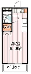 T・Kレジデンス2 1Kの間取図画像