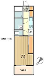 リブリ-LabienSun 1Kの間取図画像