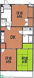 メゾン福生 3DKの間取図画像