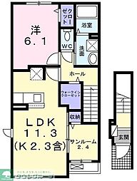 ラナ 1LDKの間取図画像