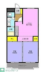 峰栄マンション 2LDKの間取図画像