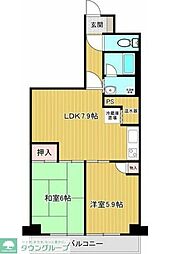 パスコグランドマンション青梅 2SLDKの間取図画像