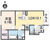 シャルム　フルーレII 105 ｜ 奈良県香芝市下田東2丁目（賃貸アパート1LDK・1階・40.69㎡） その2