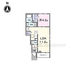 エレガンス ハーモニー 1LDKの間取図画像