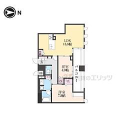 Ｌａｖｉｅｎａ　Ｎａｒａ 7階2LDKの間取り