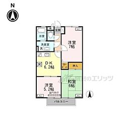 コーポ真菅 1階3DKの間取り