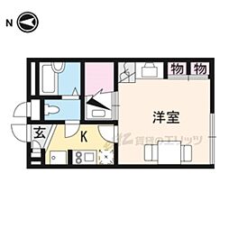 レオパレス隆 1階1Kの間取り