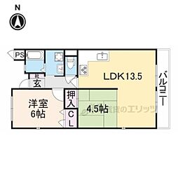 ＤＯＭＥマツイ 2階ワンルームの間取り