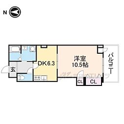 ダイヤビル 6階1DKの間取り