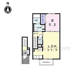 ｃａｓａかしば 202 2階1LDKの間取り