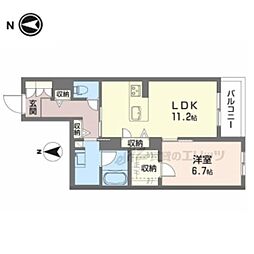 シャーメゾンフェリーチェ 1LDKの間取図画像