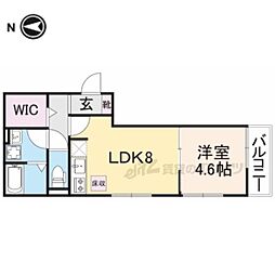 Ｂｉｚｅｔ中筋 3階1LDKの間取り