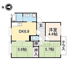 エピーメロンC棟 3DKの間取図画像