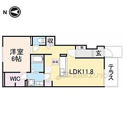 フェリス・ガード 1LDKの間取図画像
