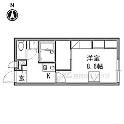 レオパレスSOPRA 1Kの間取図画像