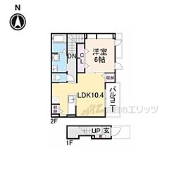 クレールコート 1LDKの間取図画像