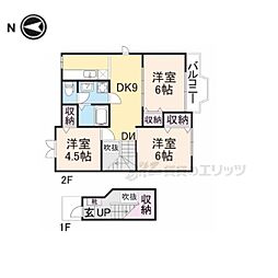 ガーデン・スクエア 3DKの間取図画像