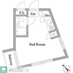 サンパレス中野坂上 ワンルームの間取図画像