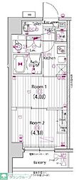 ガーラ・ヴィスタ練馬中村橋 1DKの間取図画像