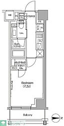 ザ・パークハビオ高円寺レジデンス 1Kの間取図画像