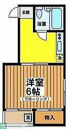 オーキッドフラッツ 1Kの間取図画像