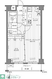 メゾンカルム西新宿 1LDKの間取図画像