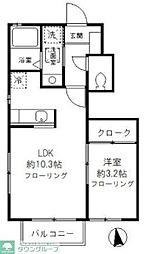 コリネッタ久我山 1LDKの間取図画像