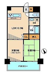 カーサ・プリモ 2DKの間取図画像