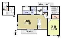 トネリコメゾンN 1LDKの間取図画像