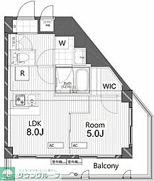 ガラ・シティ高井戸 1LDKの間取図画像