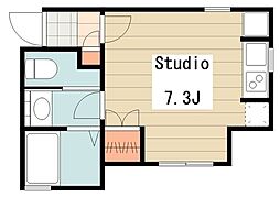 クレール西永福 2階ワンルームの間取り