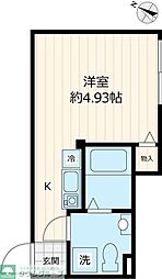 MAHALO TERRACE 練馬春日町 1階ワンルームの間取り