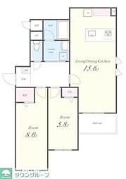 Stadt Nerima-kasugacho 2階2LDKの間取り