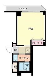 マイステージ高円寺 3階1Kの間取り