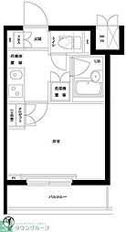 ルーブル中野富士見町参番館 3階1Kの間取り