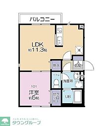 Grandeur Nishieifuku 1階1LDKの間取り