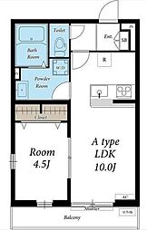 リブリ・グラツィオーソ．Ｎ 1階1LDKの間取り