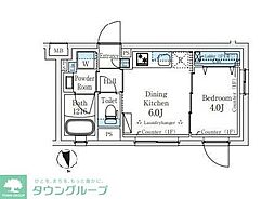 CREALpremier笹塚 1階1DKの間取り