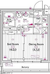 ガーラ練馬グランドステージ 1階1DKの間取り