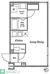 LEGALAND下北沢 2階ワンルームの間取り
