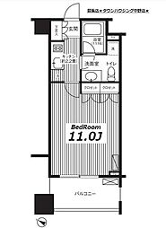 グランハイツ代々木 11階1Kの間取り