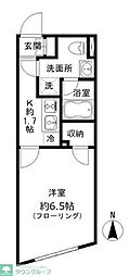 PIENZA中野新橋 1階1Kの間取り