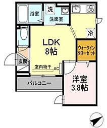 NOAH 1階1LDKの間取り