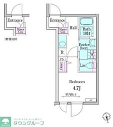 デュオメゾン高円寺駅前 1階1Kの間取り