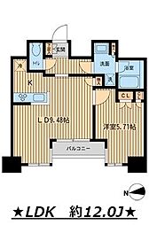 ＫＤＸレジデンス東新宿(ケイディーエックスレジデンスヒガ) 12階1LDKの間取り